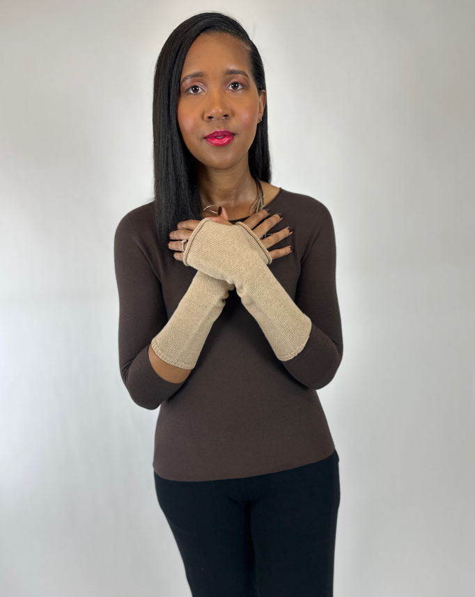 The Cashmere Fingerless Mittens - The Collection by Brand, Style & Bloom