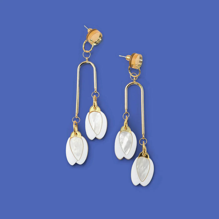 Flower Bud Statement Earrings