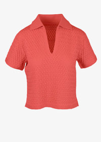 The Pointelle Knit Polo - The Collection by Brand, Style & Bloom