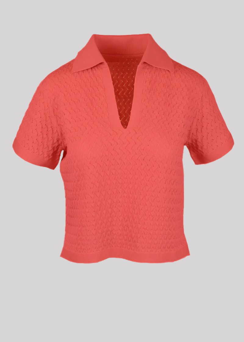 The Pointelle Knit Polo - The Collection by Brand, Style & Bloom