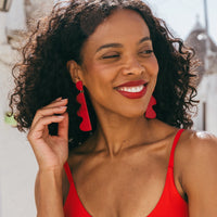 The Red Sculpture Earrings