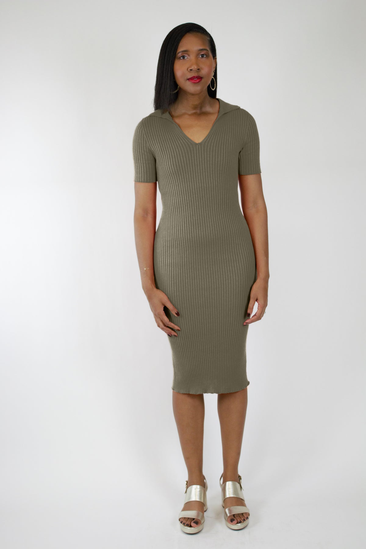 The Ribbed Collar Dress - The Collection by Brand, Style & Bloom