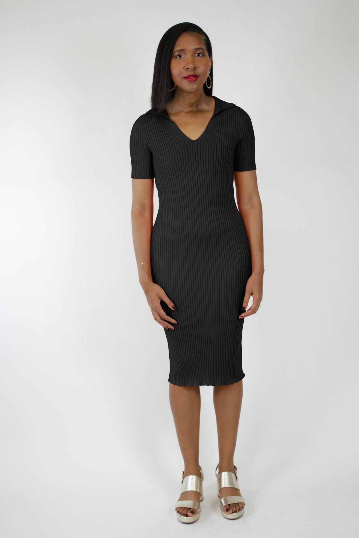 The Ribbed Collar Dress