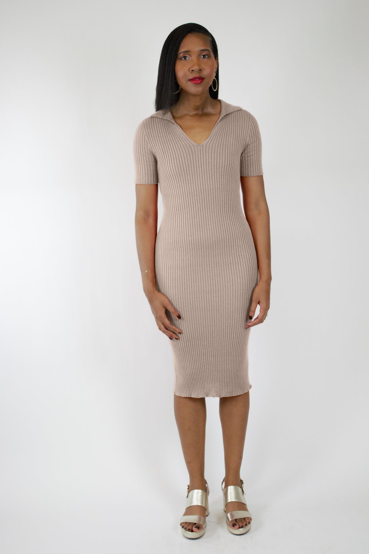 The Ribbed Collar Dress - The Collection by Brand, Style & Bloom