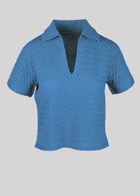 The Pointelle Knit Polo - The Collection by Brand, Style & Bloom