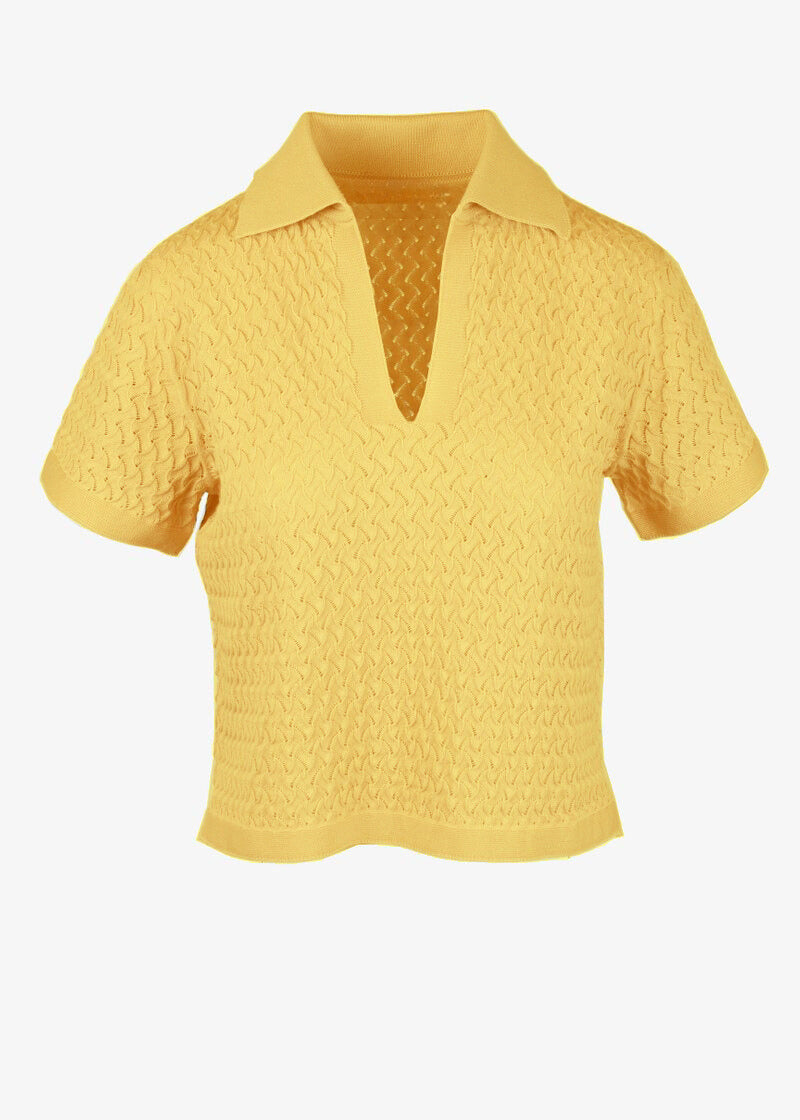 The Pointelle Knit Polo - The Collection by Brand, Style & Bloom