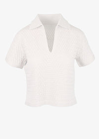 The Pointelle Knit Polo - The Collection by Brand, Style & Bloom