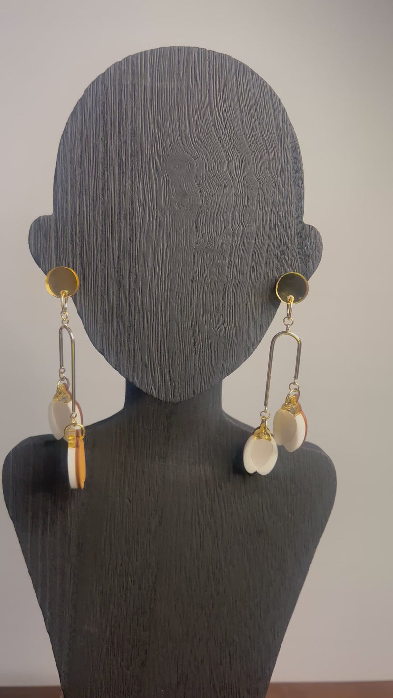 Flower Bud Statement Earrings